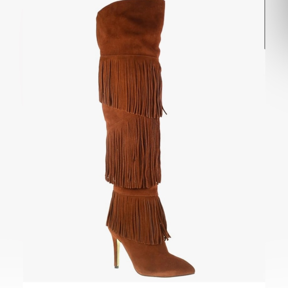New Kristin Cavallari Chance suede fringe boot